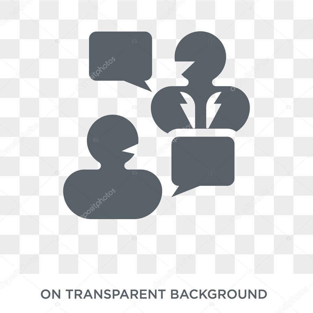 Dialogue icon. Dialogue design concept from Human resources collection. Simple element vector illustration on transparent background.