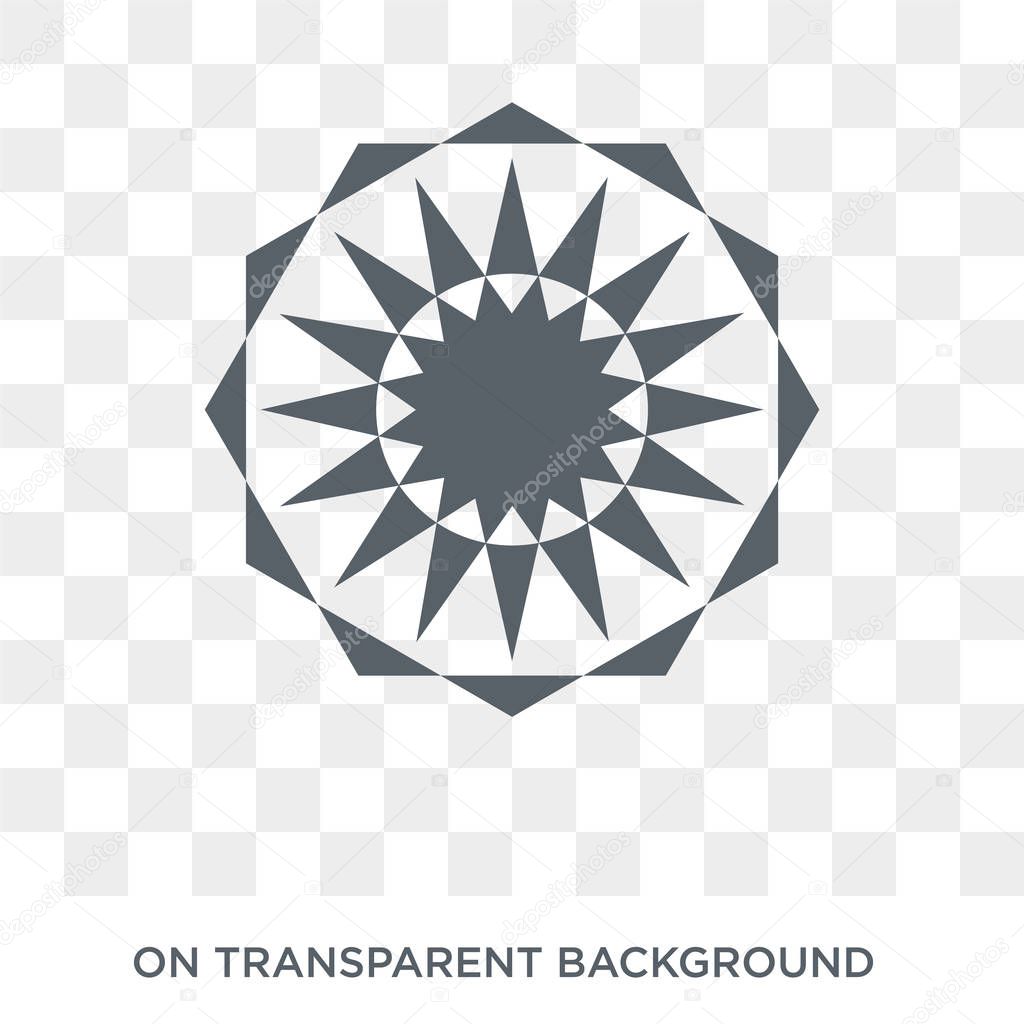 Polygonal ornament icon. Polygonal ornament design concept from Geometry collection. Simple element vector illustration on transparent background.