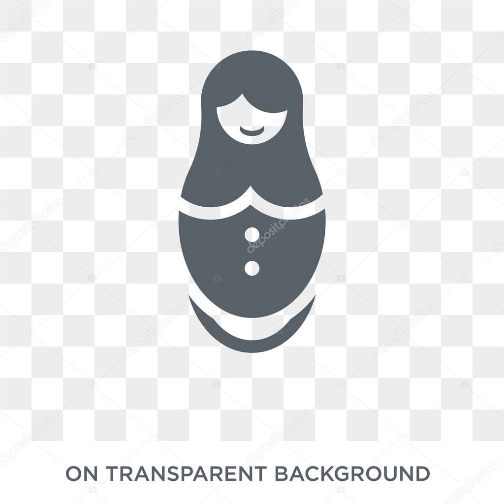 matryoshka icon. Trendy flat vector matryoshka icon on transparent background from General collection. High quality filled matryoshka symbol use for web and mobile