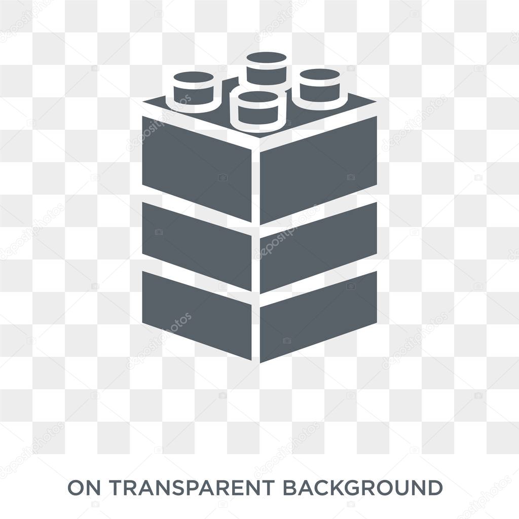 Lego icon. Lego design concept from Entertainment collection. Simple element vector illustration on transparent background.
