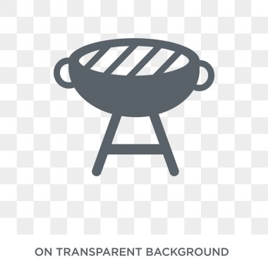 Barbekü ızgara simgesi. Trendy düz vektör Barbekü ızgara elektronik cihazlar koleksiyonundan şeffaf arka plan üstünde kutsal kişilerin resmi. Yüksek kaliteli Barbekü ızgara simge kullanımı için web ve mobil dolu