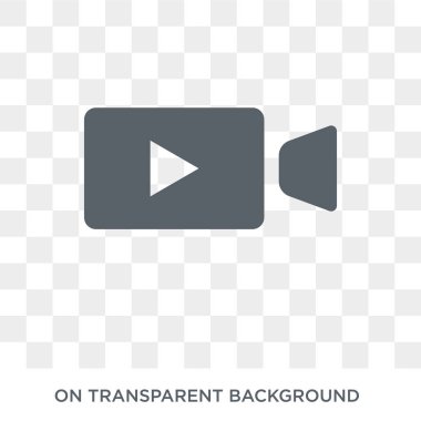 Video kaydedici simgesi. Elektronik cihazlar koleksiyonundan video kaydedici tasarım konsepti. Saydam arka planda basit eleman vektör çizimi.