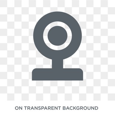 Web kamerası simgesi. Elektronik cihazlar koleksiyonundan Web kamerası tasarım konsepti. Saydam arka planda basit eleman vektör çizimi.