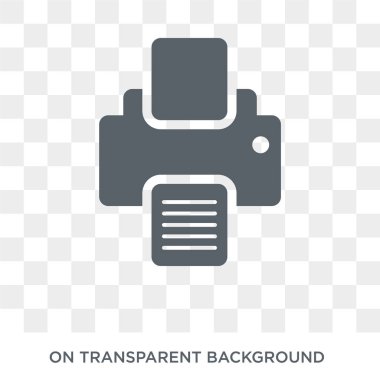 Printer icon. Printer design concept from Electronic devices collection. Simple element vector illustration on transparent background.