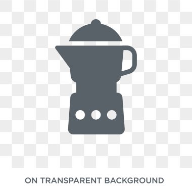 percolator simgesi. Elektronik cihaz koleksiyonundan percolator tasarım konsepti. Saydam arka planda basit eleman vektör çizimi.