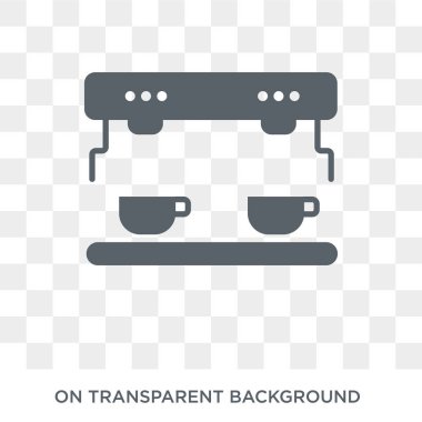 Espresso maker simgesi. Espresso makinesi tasarım konsepti elektronik cihazlar koleksiyonundan. Basit öğe vektör çizim şeffaf arka plan üzerinde.