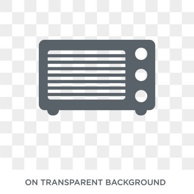 Konveksiyon fırın simgesi. Konveksiyon fırın tasarım konsepti elektronik cihazlar koleksiyonundan. Basit öğe vektör çizim şeffaf arka plan üzerinde.