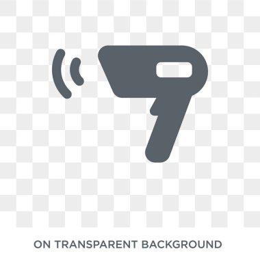 Barcode scanner icon. Barcode scanner design concept from Electronic devices collection. Simple element vector illustration on transparent background.