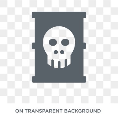 Toksik atık simgesi. Toksik atık tasarım konsepti ekoloji koleksiyonundan. Basit öğe vektör çizim şeffaf arka plan üzerinde.