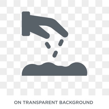 Tohum simgesi. Tohum tasarım konsepti ekoloji koleksiyonundan. Basit öğe vektör çizim şeffaf arka plan üzerinde.