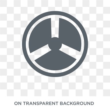 Nükleer enerji simgesi. Nükleer enerji tasarım konsepti ekoloji koleksiyonundan. Basit öğe vektör çizim şeffaf arka plan üzerinde.