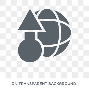 Küresel ısınma simgesi. Küresel ısınma tasarım konsepti ekoloji koleksiyonundan. Basit öğe vektör çizim şeffaf arka plan üzerinde.