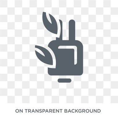 eco Plug icon. eco Plug design concept from Ecology collection. Simple element vector illustration on transparent background.