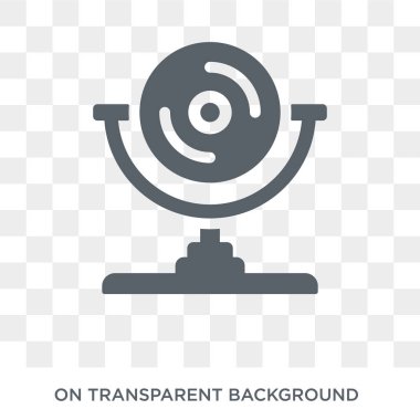 Web kamera simgesi. Trendy düz vektör Web kamera simgesi şeffaf arka plan E-öğrenme ve eğitim koleksiyonu. Yüksek kaliteli Web Kamera simge kullanımı web ve mobil için dolu