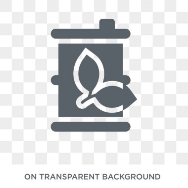 Biyoyakıt simgesi. Biyoyakıt tasarım konsepti ekoloji koleksiyonundan. Basit öğe vektör çizim şeffaf arka plan üzerinde.