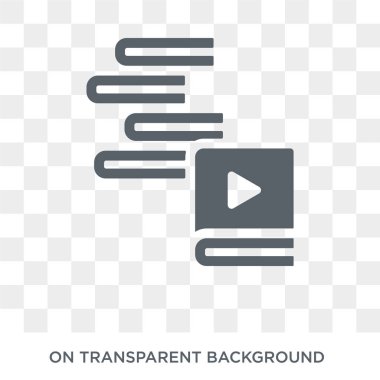 Online Kütüphane simgesi. Trendy düz vektör Online Kütüphane simgesini şeffaf arka plan E-öğrenme ve eğitim koleksiyonu. Yüksek kaliteli Online Kütüphane simge kullanımı web ve mobil için dolu