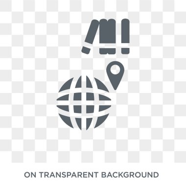 Küresel öğrenme simgesi. Trendy düz vektör Global Öğrenme E-öğrenme şeffaf arka plan üstünde kutsal kişilerin resmi ve eğitim koleksiyonu. Yüksek kaliteli simge kullanımı web ve mobil öğrenme Global dolu