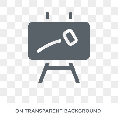 Chalkboard icon. Trendy flat vector Chalkboard icon on transparent background from E-learning and education collection. High quality filled Chalkboard symbol use for web and mobile
