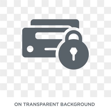 Güvenli alışveriş simgesi. Güvenli alışveriş tasarım konsepti koleksiyonundan. Basit öğe vektör çizim şeffaf arka plan üzerinde.