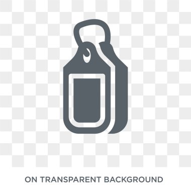 Fiyat etiketi simgesi. Koleksiyondan fiyat etiketi tasarım konsepti. Saydam arka planda basit eleman vektör çizimi.