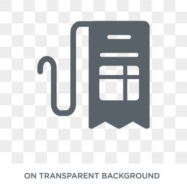 Alış irsaliyesi simgesi. Alış irsaliyesi tasarım konsepti koleksiyonundan. Basit öğe vektör çizim şeffaf arka plan üzerinde.