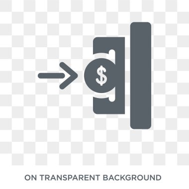 Sikke simge Ekle. Madeni para tasarım konsepti ödeme koleksiyonundan yerleştirin. Basit öğe vektör çizim şeffaf arka plan üzerinde.