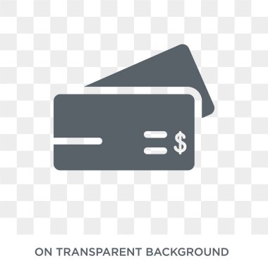 Çek simgesi. Koleksiyondan çek tasarım konsepti. Saydam arka planda basit eleman vektör çizimi.