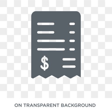 Faturaları simgesi. Faturaları ödeme koleksiyonundan kavram tasarlayın. Basit öğe vektör çizim şeffaf arka plan üzerinde.