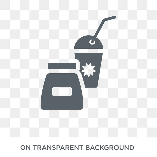 Icône Déjeuner Vecteur Plat Tendance Icône Déjeuner Sur Fond Transparent — Image vectorielle
