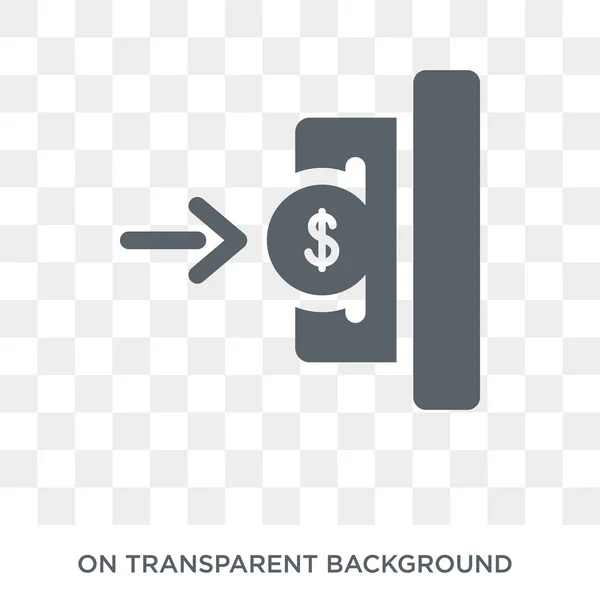 插入硬币图标 插入支付集合中的硬币设计概念 简单的元素向量例证在透明背景 — 图库矢量图片