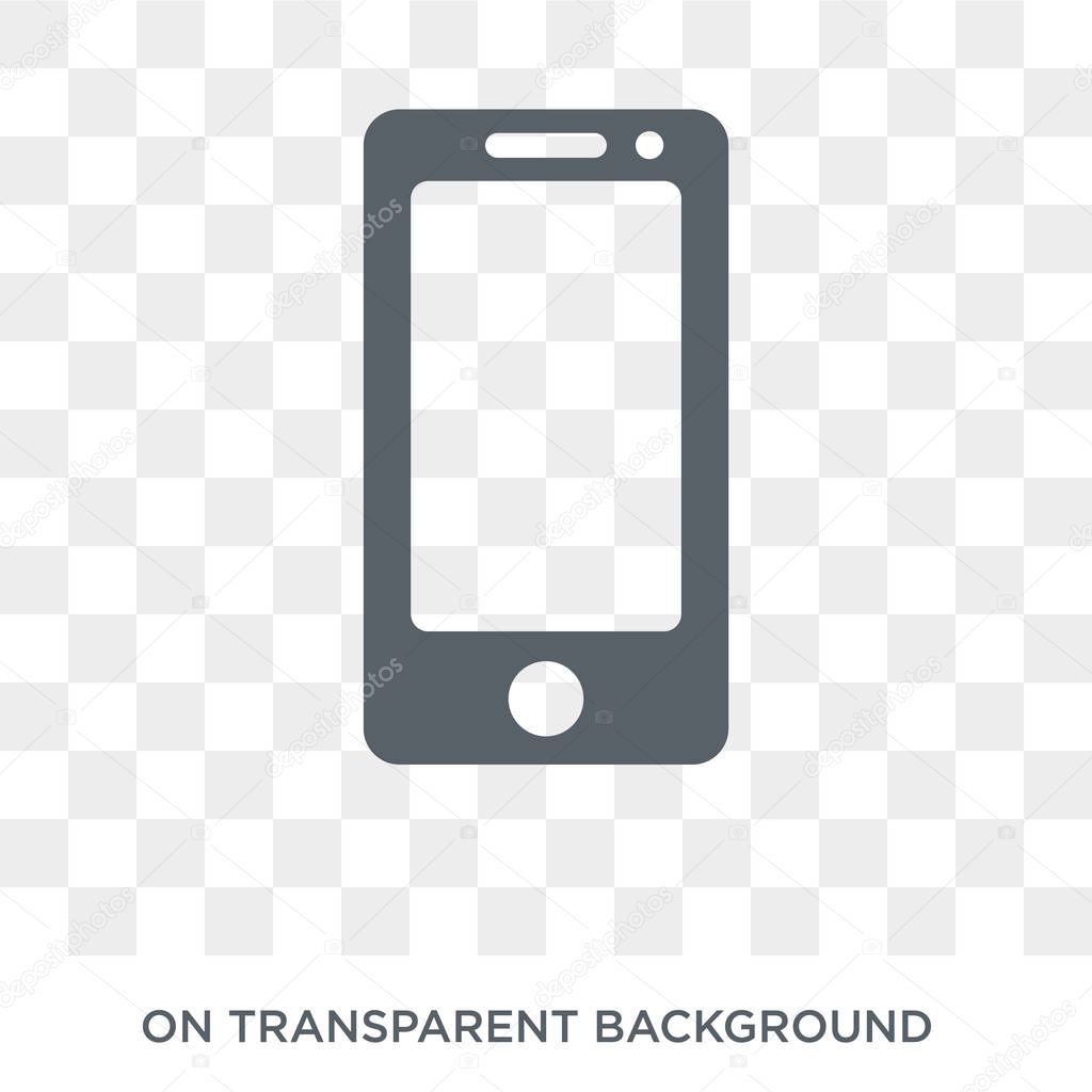 Mobile phone icon. Mobile phone design concept from Electronic devices collection. Simple element vector illustration on transparent background.