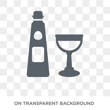 sepet içki simgesi. sepet içki tasarım konsepti içecekler koleksiyonundan. Basit öğe vektör çizim şeffaf arka plan üzerinde.