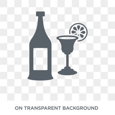 Son sözü içki simgesi. Son sözü içki tasarım konsepti içecekler koleksiyonundan. Basit öğe vektör çizim şeffaf arka plan üzerinde.