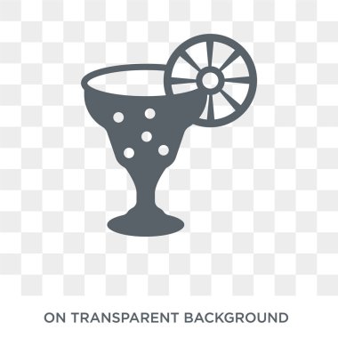 Margarita simgesi. Margarita tasarım konsepti içecekler koleksiyonundan. Basit öğe vektör çizim şeffaf arka plan üzerinde.