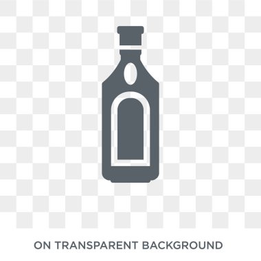 Cin simgesi. Cin tasarım konsepti içecekler koleksiyonundan. Basit öğe vektör çizim şeffaf arka plan üzerinde.