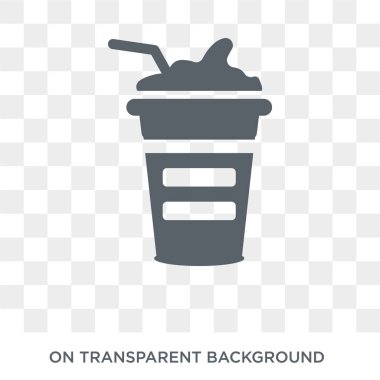 Frappe simgesi. Frappe tasarım konsepti içecekler koleksiyonundan. Basit öğe vektör çizim şeffaf arka plan üzerinde.