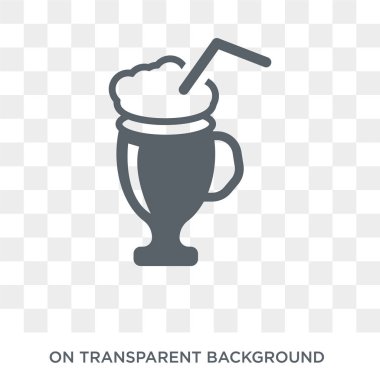 Espresso simgesi. İçecekler koleksiyonundan Espresso tasarım konsepti. Saydam arka planda basit eleman vektör çizimi.