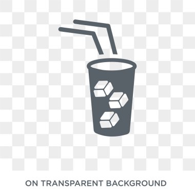 Küba libre simgesi. İçecekler koleksiyonundan Küba libre tasarım konsepti. Saydam arka planda basit eleman vektör çizimi.