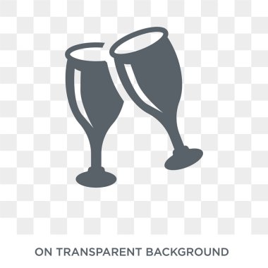 Şarap gözlük simgesi olan Brinda. Brinda şarap gözlük içecekler koleksiyonundan kavram tasarlayın. Basit öğe vektör çizim şeffaf arka plan üzerinde.