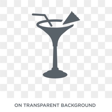 Flirtini simgesi. Flirtini tasarım konsepti içecekler koleksiyonundan. Basit öğe vektör çizim şeffaf arka plan üzerinde.