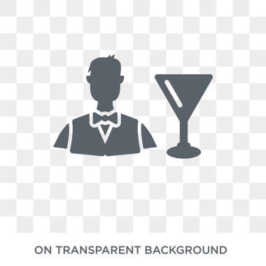 Bartender icon. Bartender design concept from Drinks collection. Simple element vector illustration on transparent background.