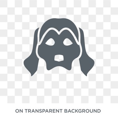 Newfoundland köpek simgesi. Trendy düz vektör Newfoundland köpek köpekler koleksiyonundan şeffaf arka plan simgesi. Newfoundland köpek simge kullanımı web ve mobil için yüksek kaliteli dolu