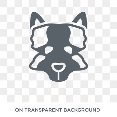 Keeshond köpek simgesi. Trendy düz vektör Keeshond köpek köpekler koleksiyonundan şeffaf arka plan simgesi. Yüksek kaliteli Keeshond köpek simge kullanımı web ve mobil için dolu