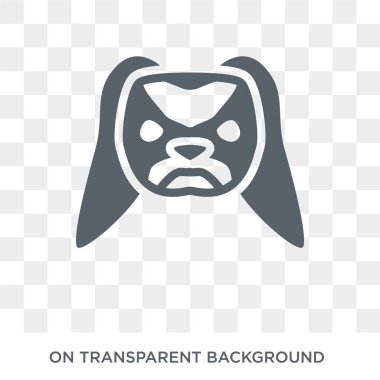 Japonca çene köpek simgesi. Trendy düz vektör Japonca çene köpek köpekler koleksiyonundan şeffaf arka plan simgesi. Japonca çene köpek simge kullanımı web ve mobil için yüksek kaliteli dolu