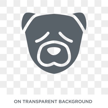 Chow Chow Köpek simgesi. Trendy düz vektör Chow Chow köpek köpekler koleksiyonundan şeffaf arka plan simgesi. Chow Chow Köpek simge kullanımı web ve mobil için yüksek kaliteli dolu