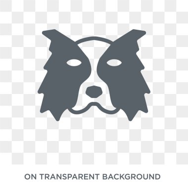 Kenar kömür ocağı köpek simgesi. Köpekler koleksiyonundan şeffaf arka plan kenar kömür ocağı köpek simgesine trendy düz vektör. Yüksek kaliteli kenar kömür ocağı köpek simge kullanımı web ve mobil için dolu