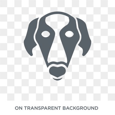 Borzoi köpek simgesi. Trendy düz vektör Borzoi köpek köpekler koleksiyonundan şeffaf arka plan simgesi. Borzoi köpek simge kullanımı web ve mobil için yüksek kaliteli dolu