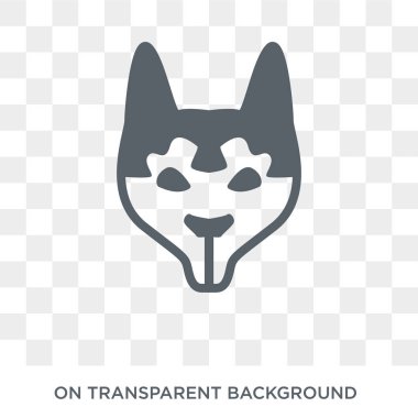 Alaskan Klee Kai köpek simgesi. Trendy düz vektör Alaskan Klee Kai köpek köpekler koleksiyonundan şeffaf arka plan simgesi. Alaskan Klee Kai köpek simge kullanımı web ve mobil için yüksek kaliteli dolu