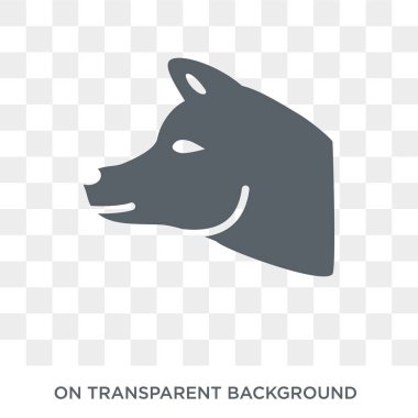 Kurt simgesi. Trendy düz vektör hayvanlar koleksiyonundan şeffaf arka plan üstünde kutsal kişilerin resmi kurt. Kurt simge kullanımı web ve mobil için yüksek kaliteli dolu