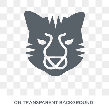 Kaplan simgesi. Trendy düz vektör hayvanlar koleksiyonundan şeffaf arka plan üstünde kutsal kişilerin resmi kaplan. Kaplan simge kullanımı web ve mobil için yüksek kaliteli dolu